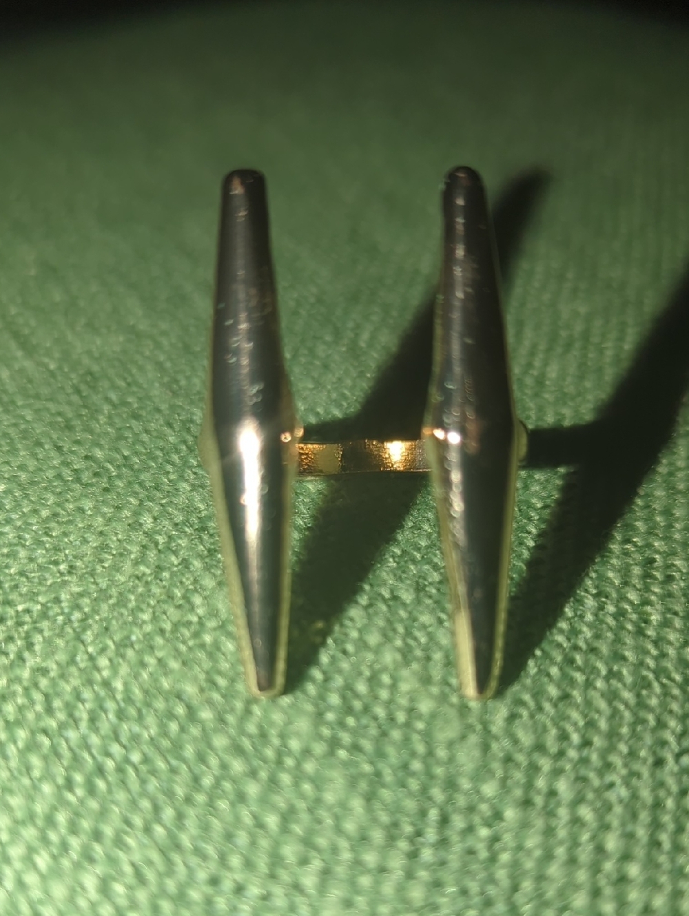 Modern Gold-Tone Double Spike Ring - Minimalist Statement
